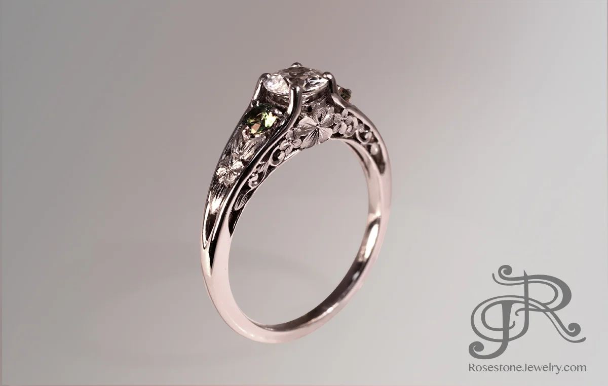 Cherry blossom engagement ring discount